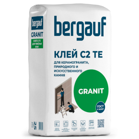 Клей Bergauf GRANIT для керамогранита 25 кг