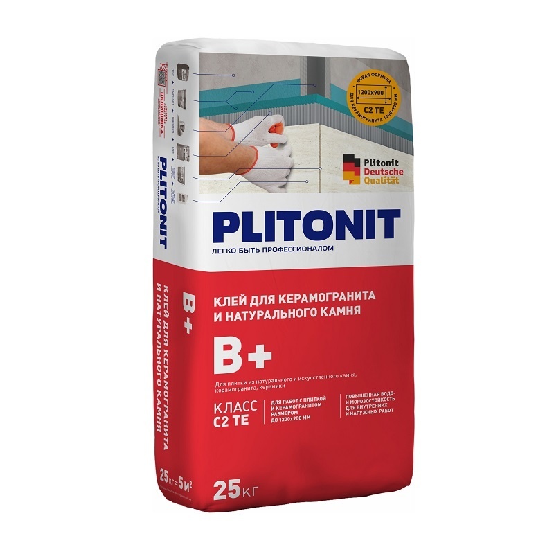 Клей плиточный PLITONIT B+ для крупноформатной плитки 25кг