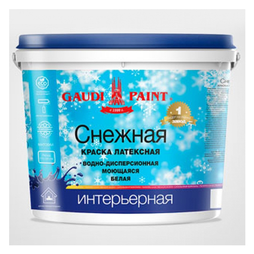 КРАСКА ИНТЕРЬЕРНАЯ СНЕЖНАЯ 14 кг
