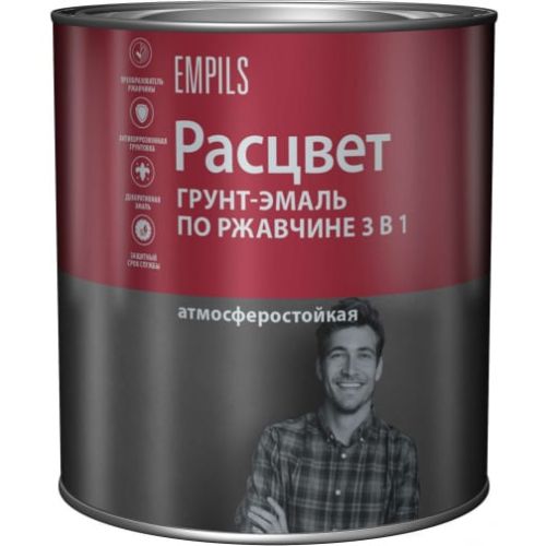 Грунт-эмаль по ржавчине «3 в 1» Расцвет 2,7 кг шоколадная