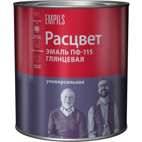 Эмаль "Расцвет" ПФ 115 вишневая 2,7 кг 7064
