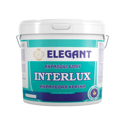Краска акриловая Elegant Interlux Протирающая 25 кг