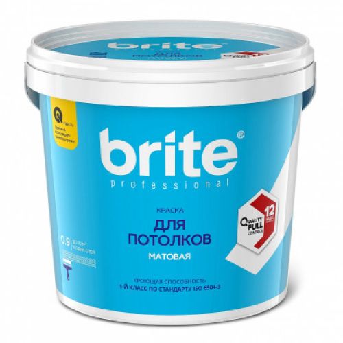 Краска Brite Professional для потолков матовая 0.9 л