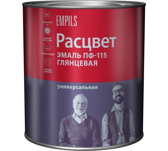 Эмаль "Расцвет" ПФ 115 вишневая 2,7 кг 7064