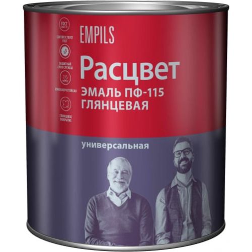 Эмаль "Расцвет" ПФ 115 вишневая 2,7 кг 7064