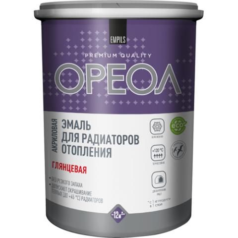 Эмаль для радиаторов Ореол глянцевая белая 3 кг