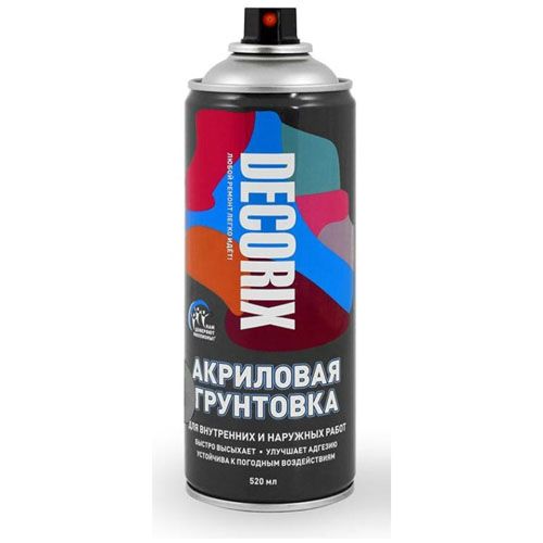 Аэрозольная грунтовка Decorix (матовая; серая;) 0108-10 DX
