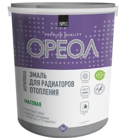 Эмаль для радиаторов Ореол матовая белая 3 кг