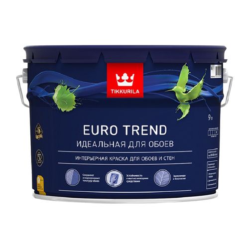 Краска для обоев EURO TREND A мат 9 л